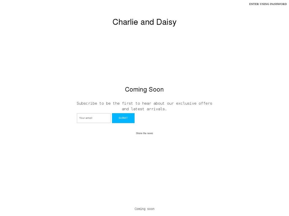 charliendaisy.com shopify website screenshot