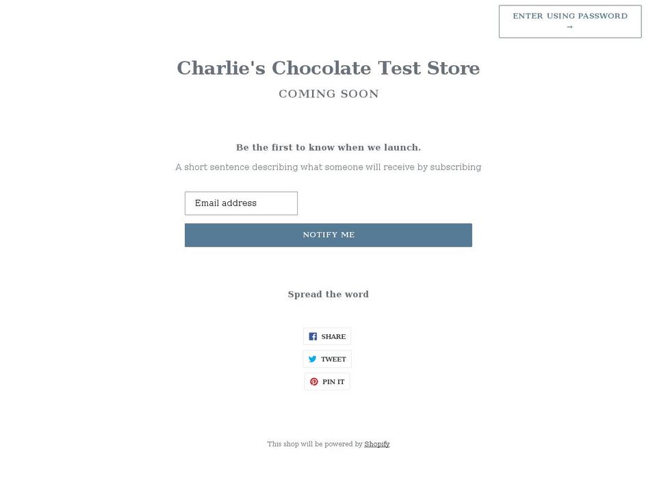 charlies-chocolate-test-store.myshopify.com shopify website screenshot