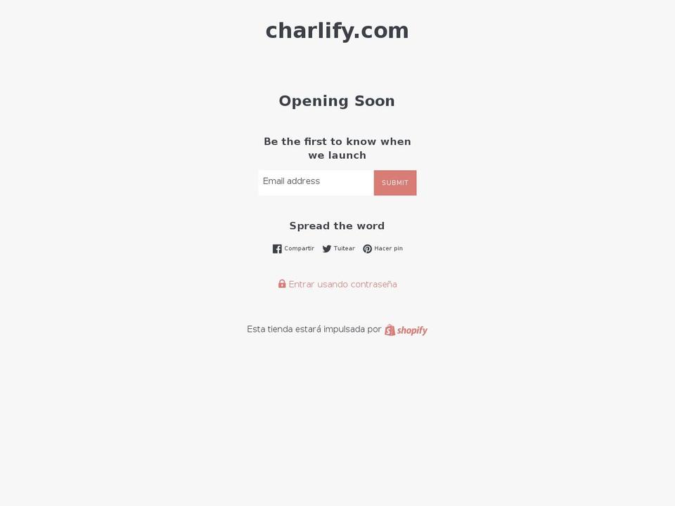 charlify.com shopify website screenshot