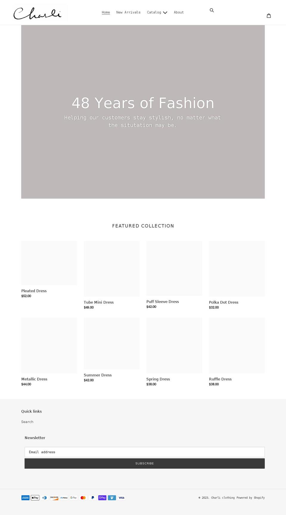 charlionline.com shopify website screenshot