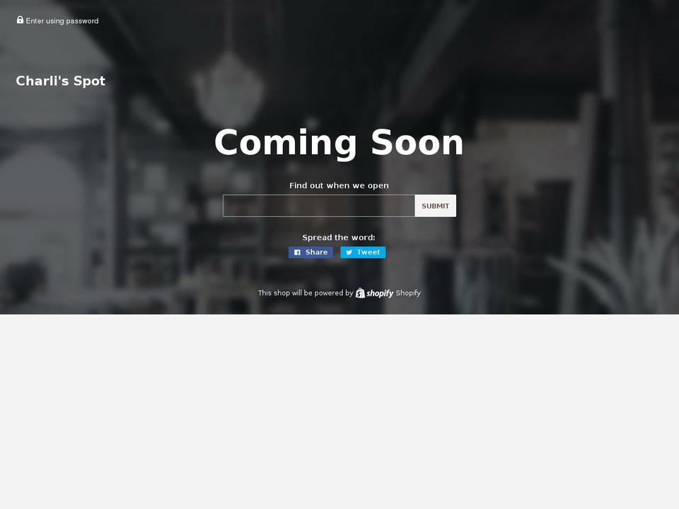 charlisspot.com — Shopify storefront screenshot