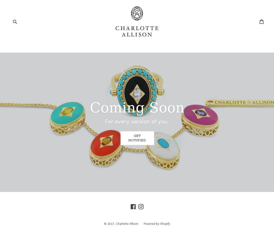 charlotte-allison.com shopify website screenshot