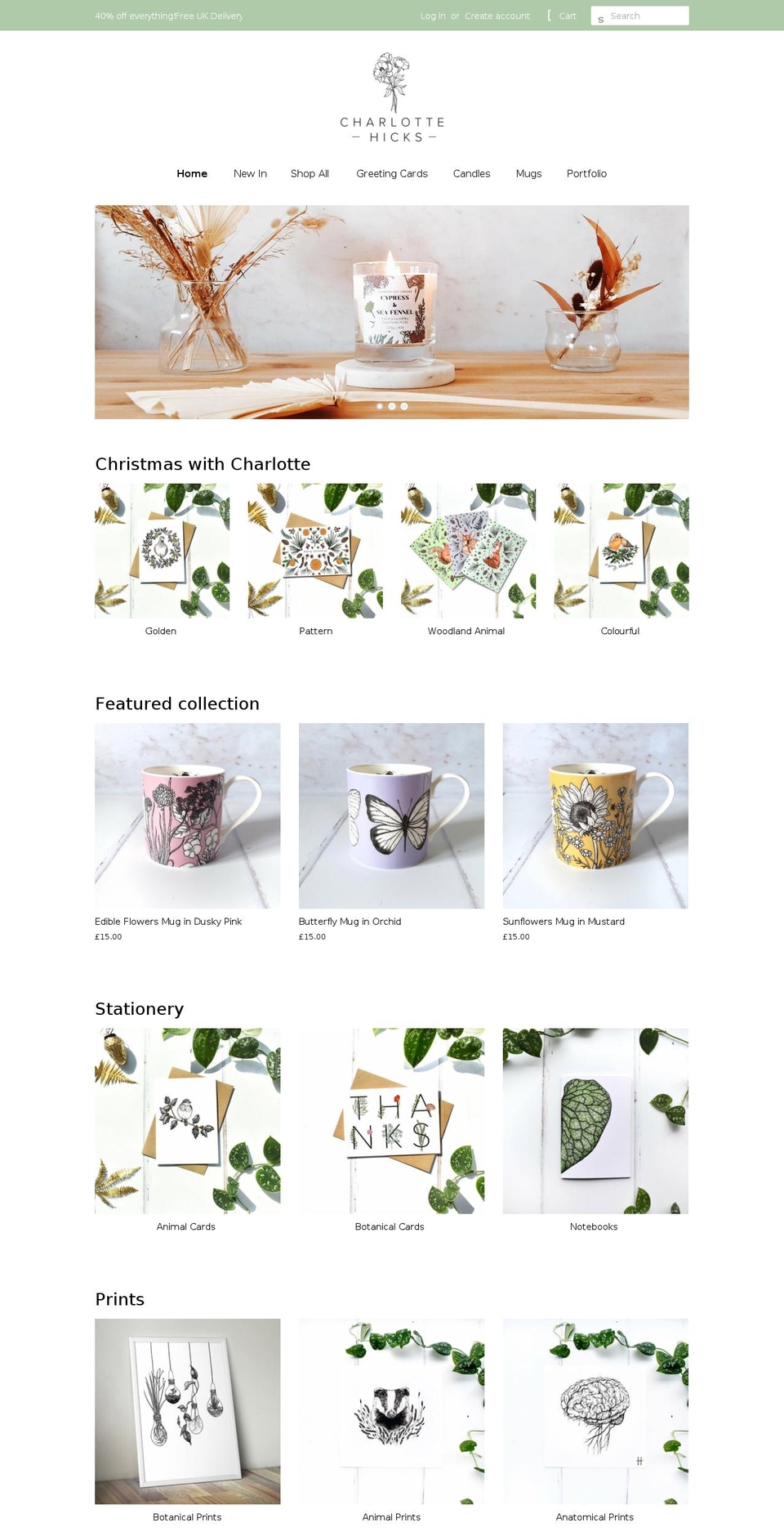 charlotte-hicks.com shopify website screenshot