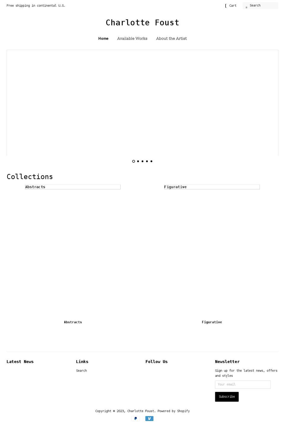 charlottefoust.com shopify website screenshot