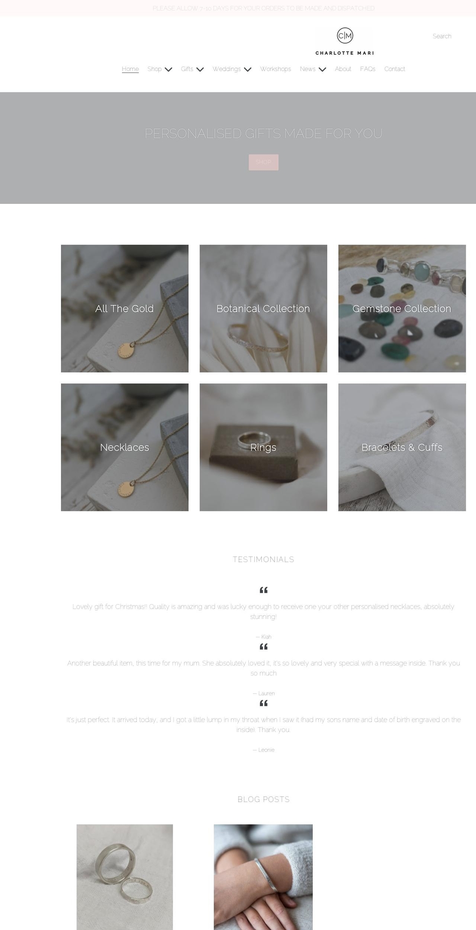 charlottemari.co.uk shopify website screenshot