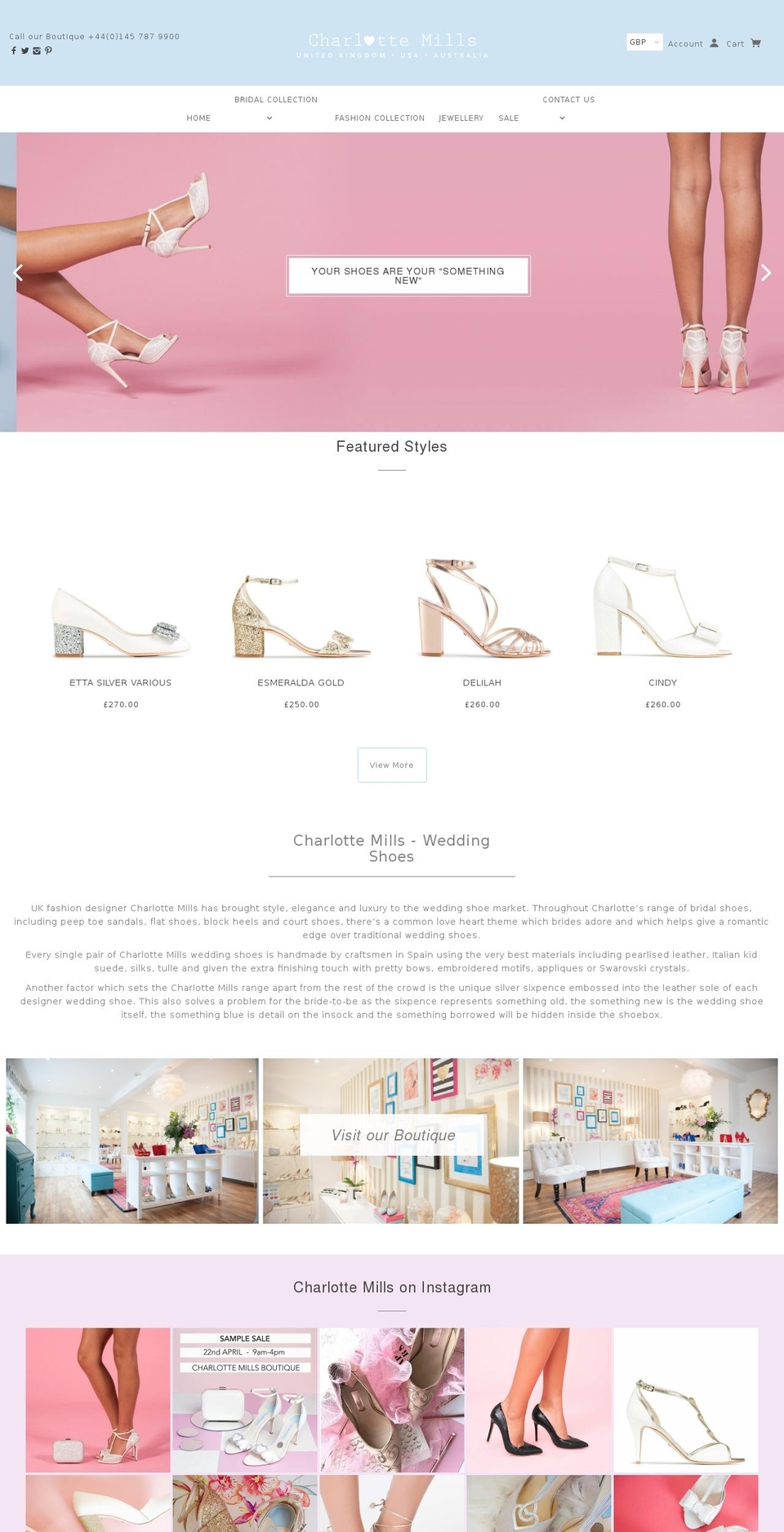 charlottemills.com shopify website screenshot