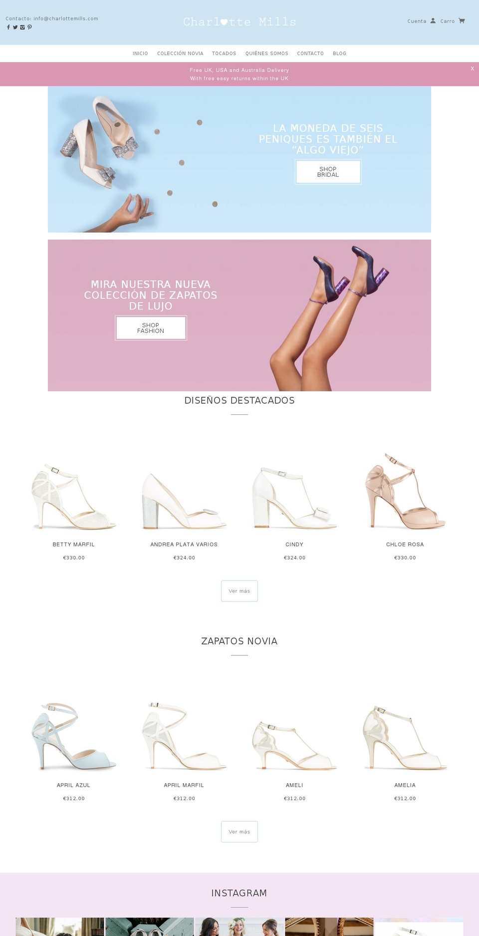 charlottemills.es shopify website screenshot