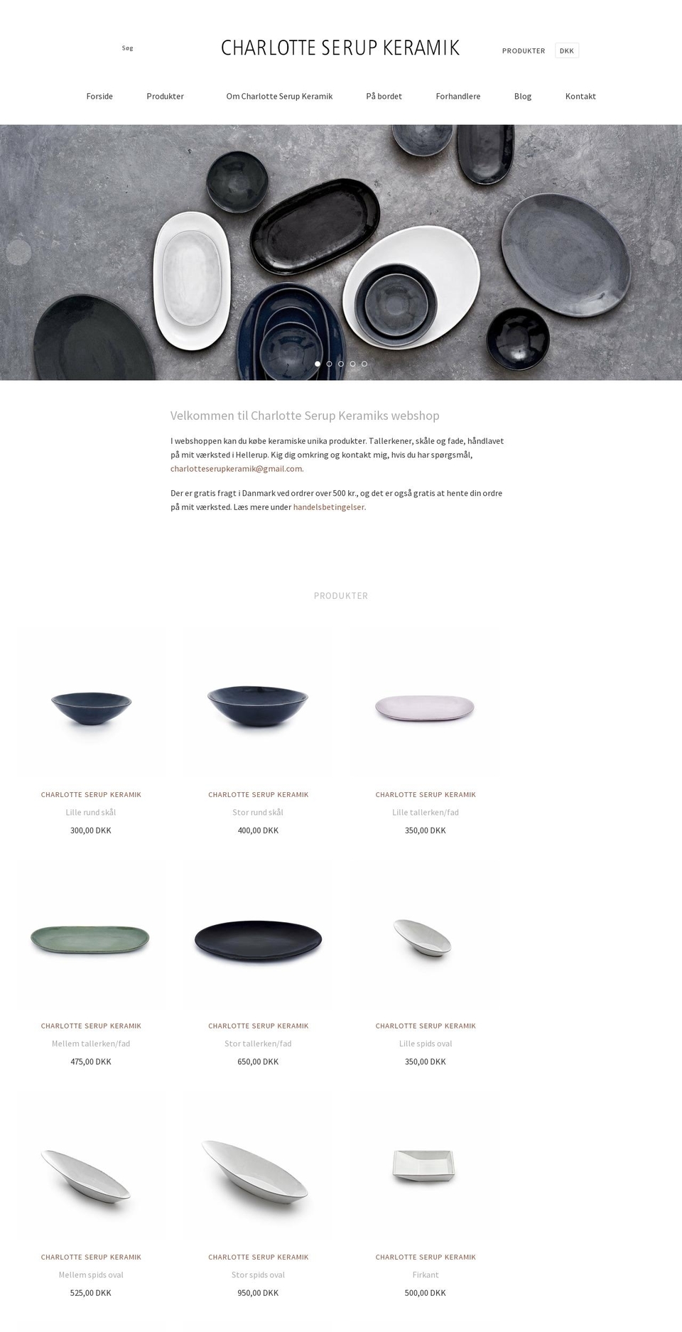 charlotteserup.dk shopify website screenshot