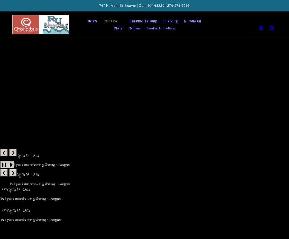 charlottesfurnitureandfashion.com shopify website screenshot