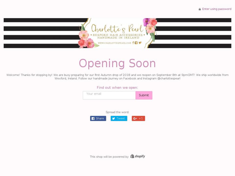 charlottespearl.com — Shopify storefront screenshot