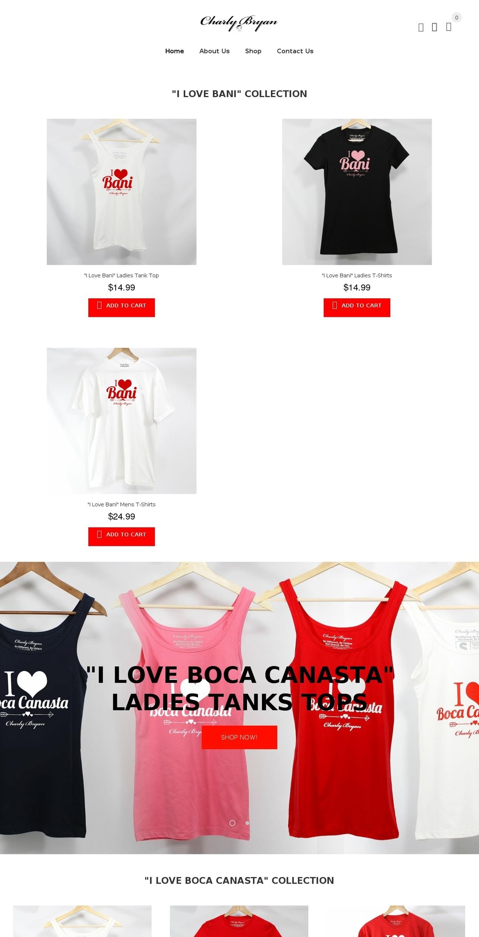 CHARLY BRYAN Shopify theme site example charlybryan.com