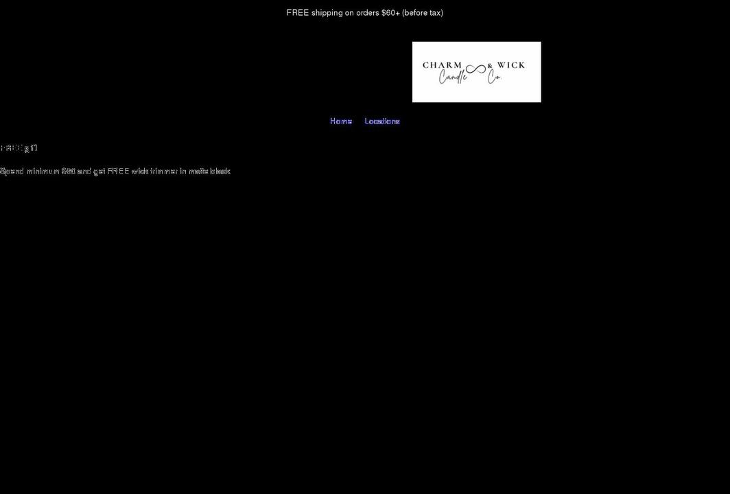 charmandwick.com shopify website screenshot