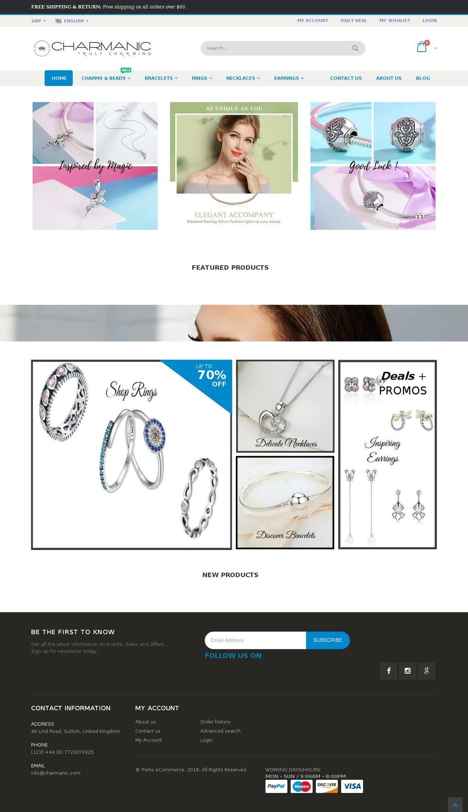 charmanic.com — Shopify storefront screenshot