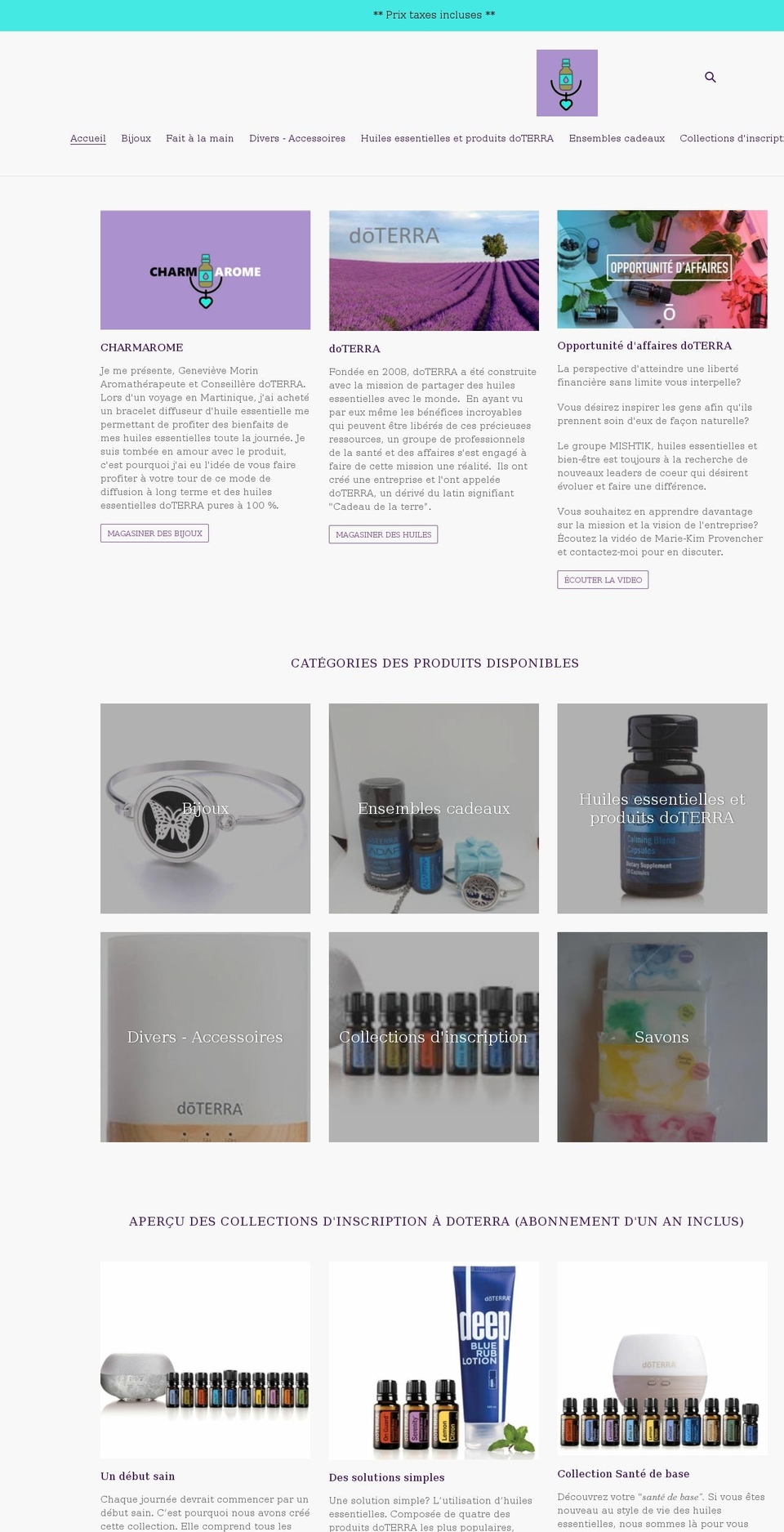 charmarome.com shopify website screenshot