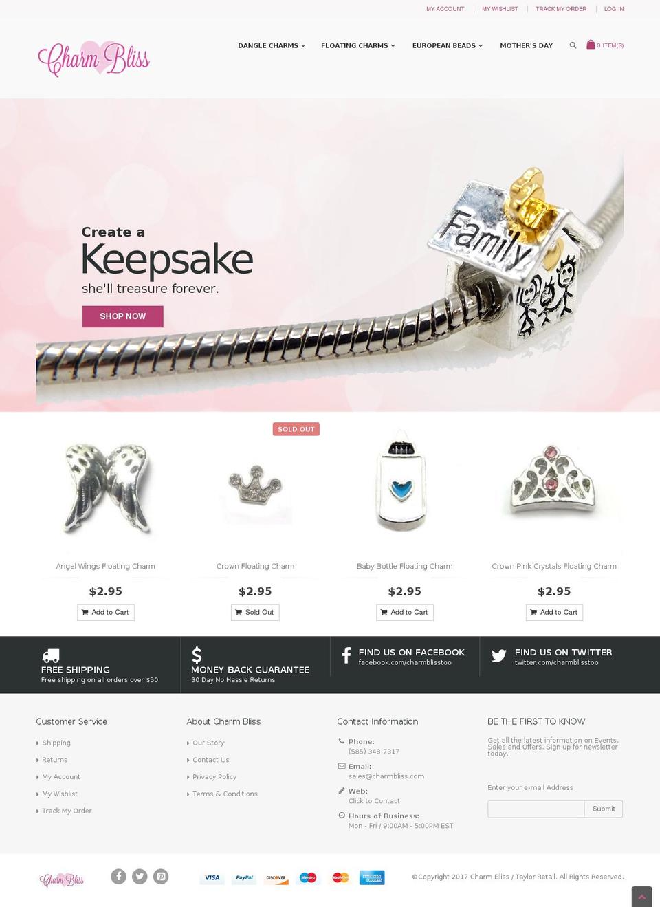 charmbliss.com shopify website screenshot
