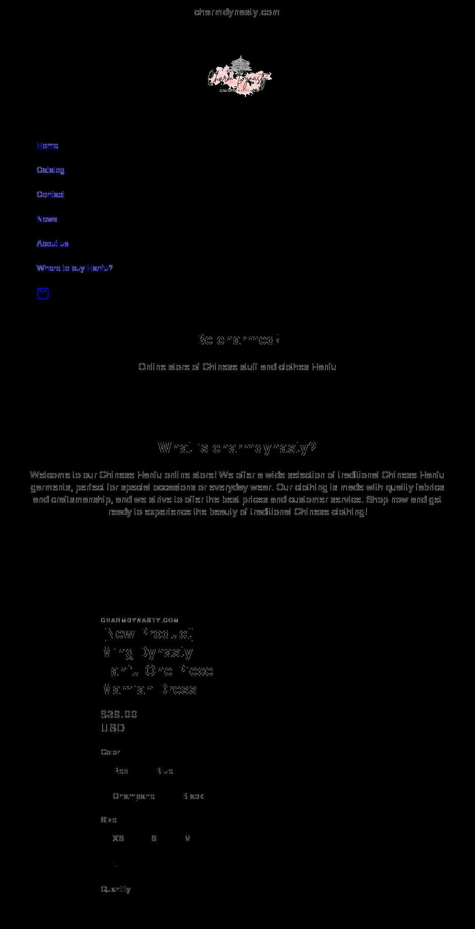 charmdynasty.com shopify website screenshot