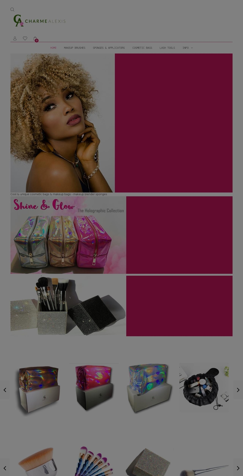 charmealexis.com — Shopify storefront screenshot