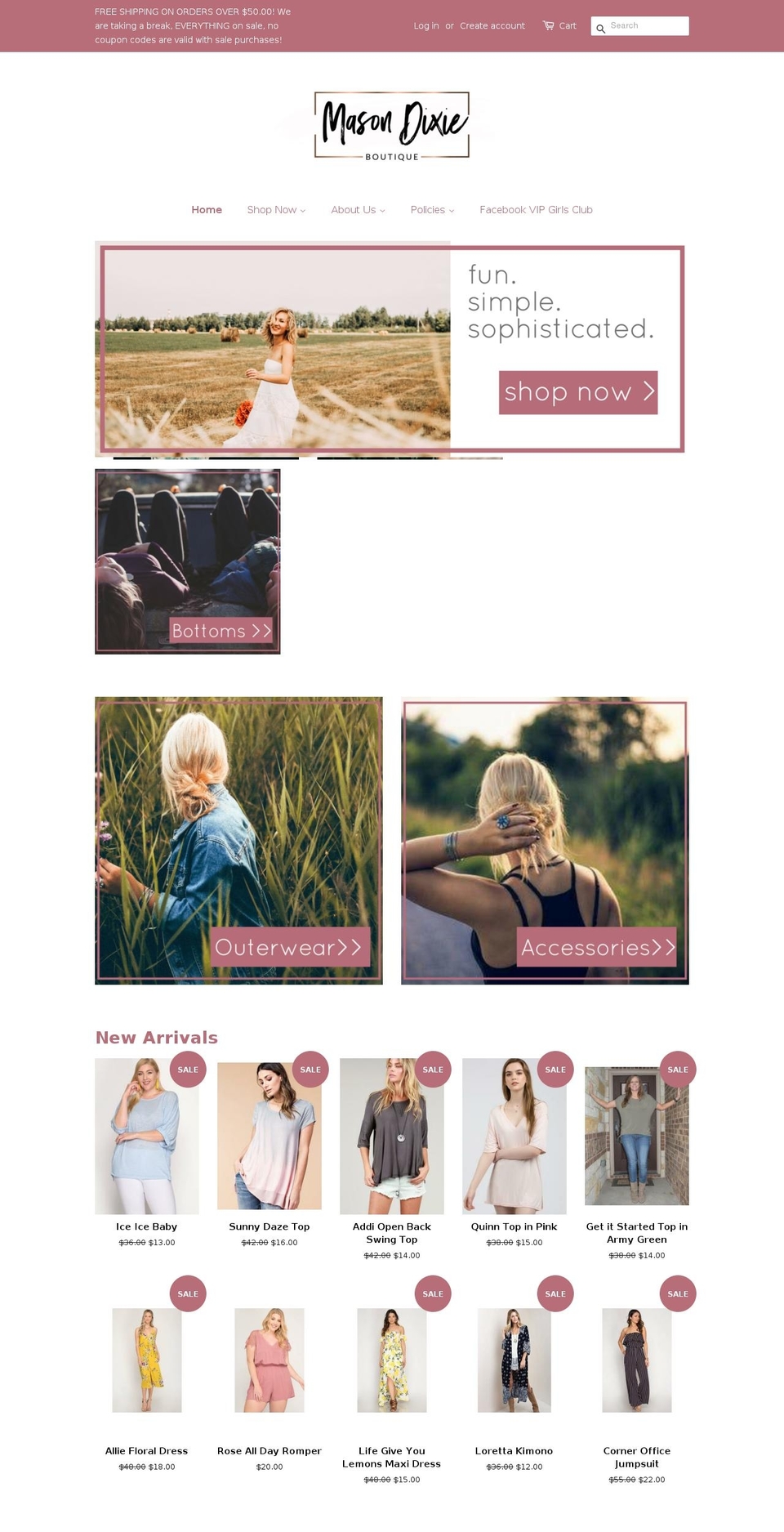 charmedandchartreuse.com — Shopify storefront screenshot