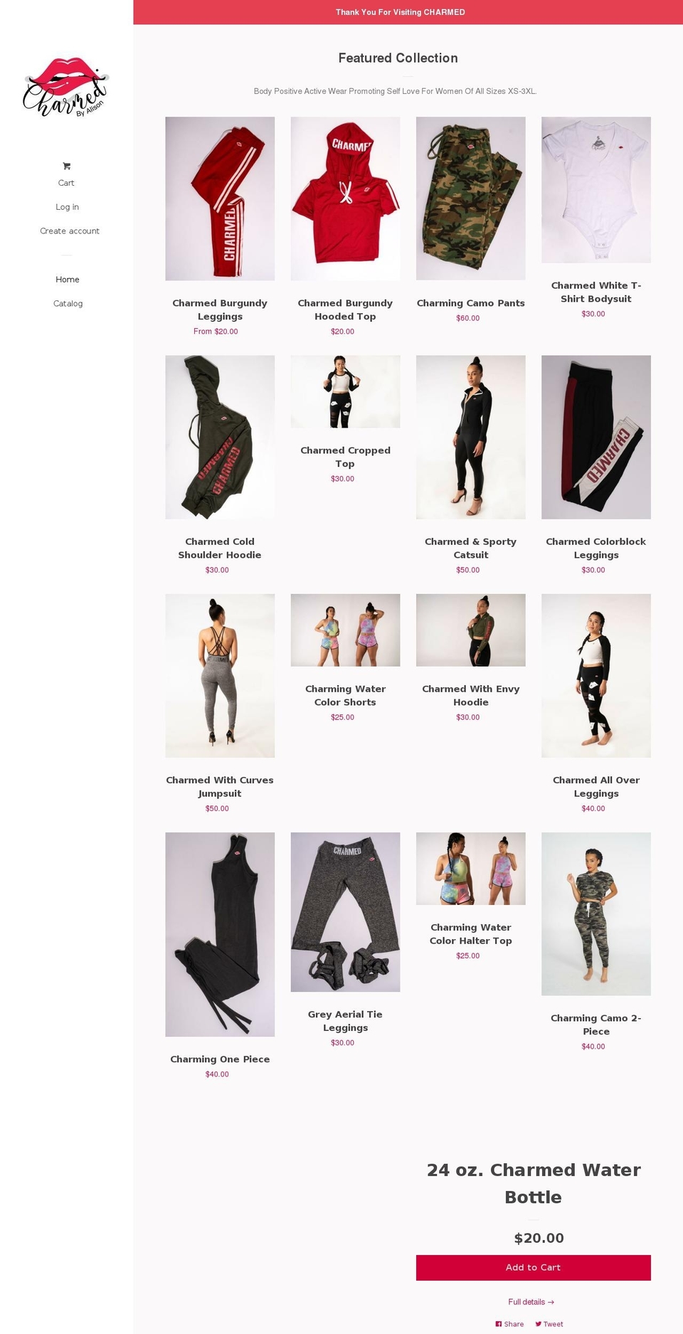 charmedbyalison.com shopify website screenshot