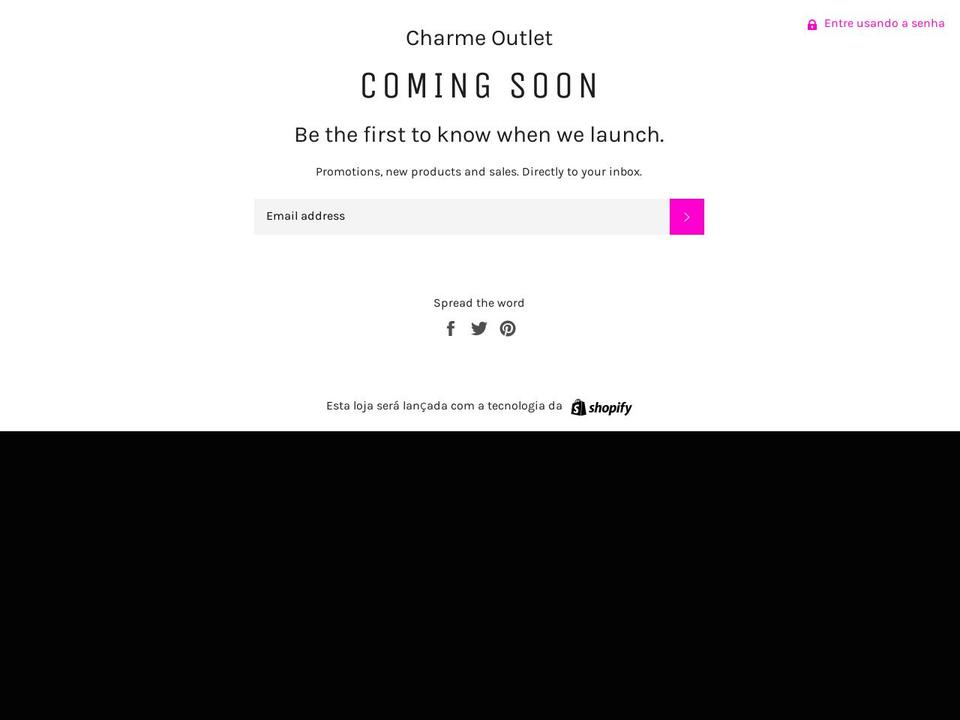charmeoutlet.com — Shopify storefront screenshot