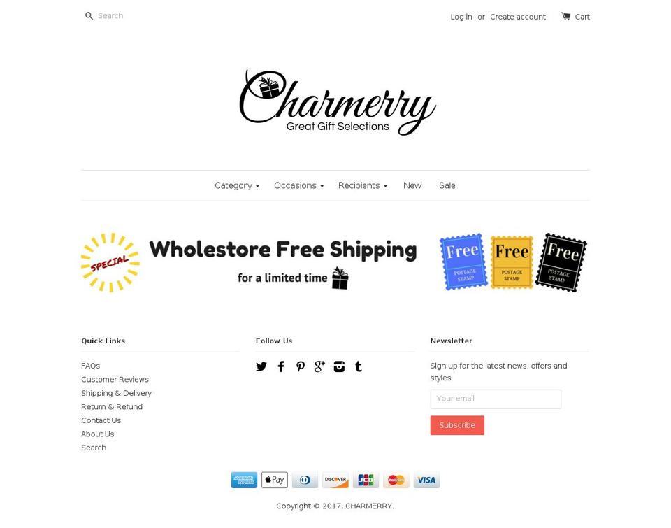 charmerry.com shopify website screenshot