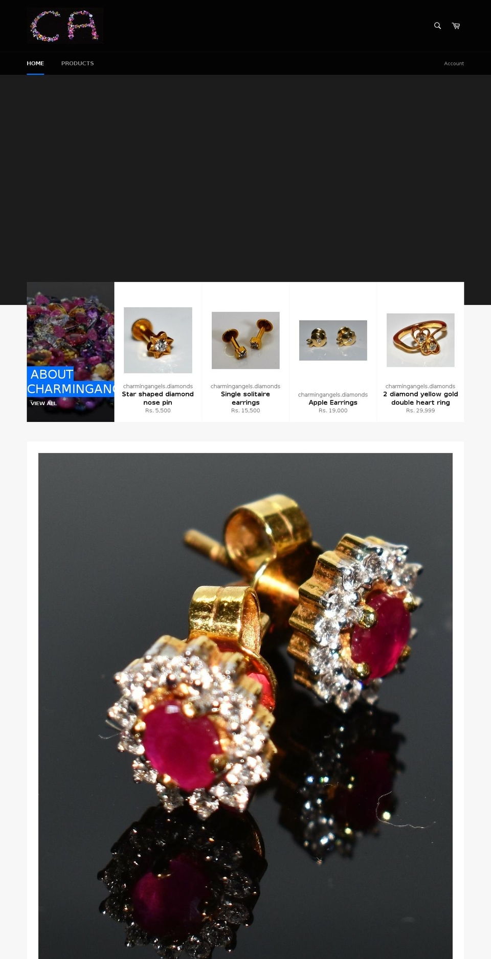 charmingangels.diamonds shopify website screenshot