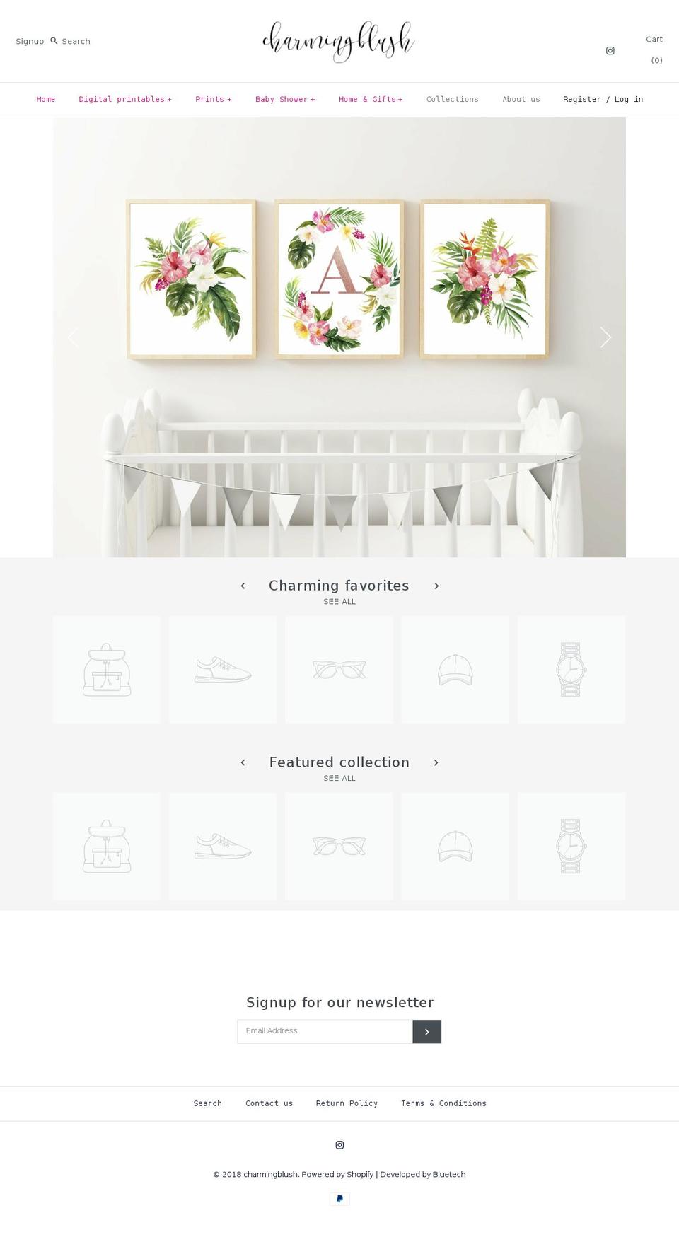 charmingblush.com shopify website screenshot