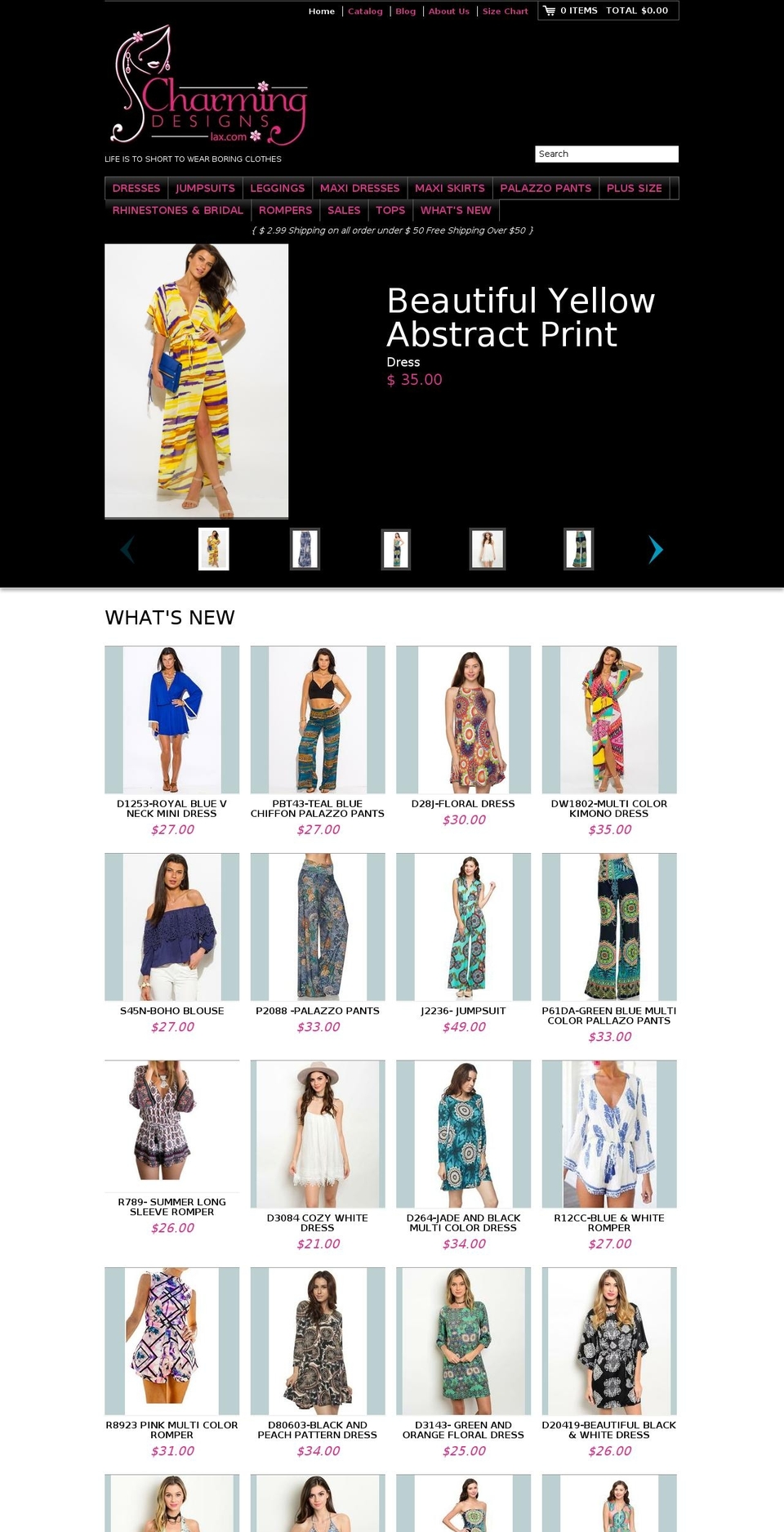 charmingdesignslax.com shopify website screenshot
