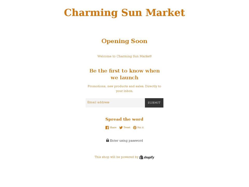 charmingsunmarket.com shopify website screenshot