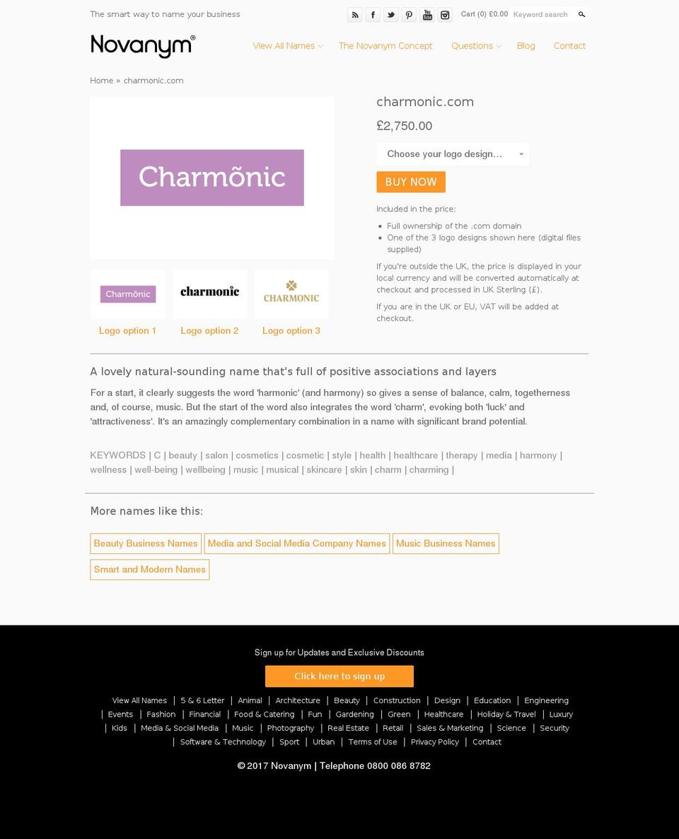 charmonic.com shopify website screenshot