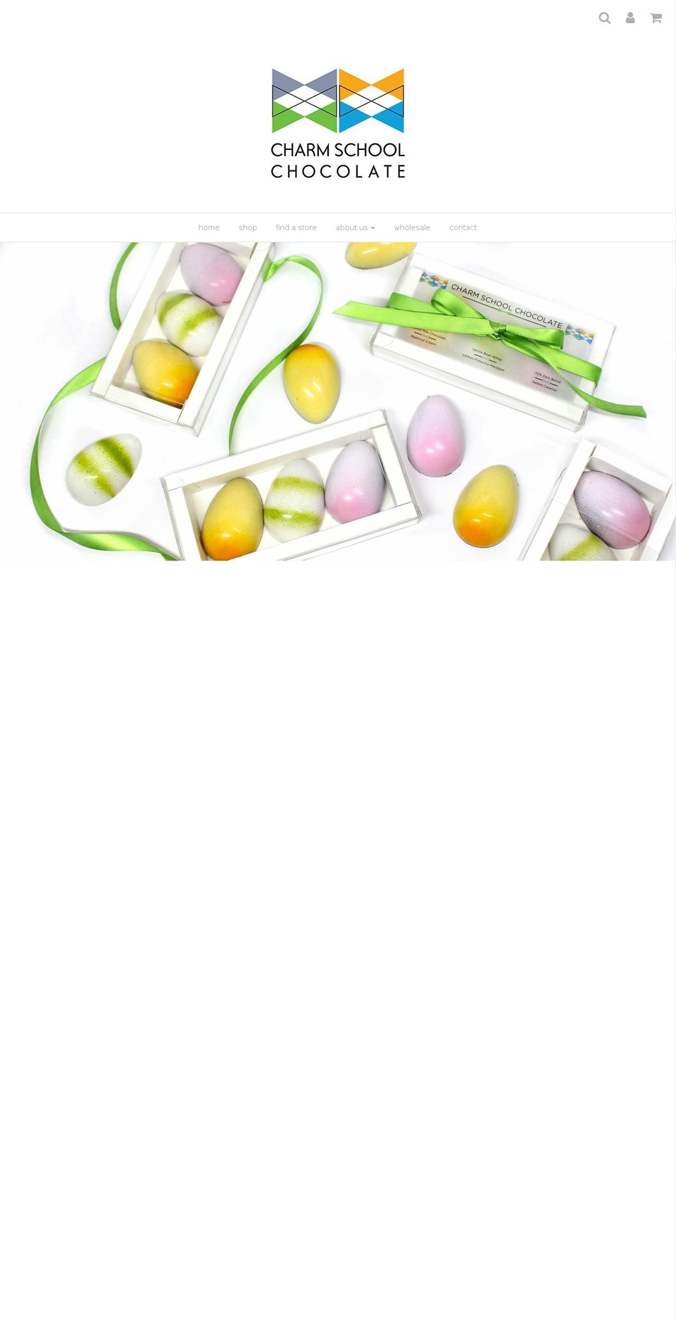 charmschoolchocolate.com shopify website screenshot