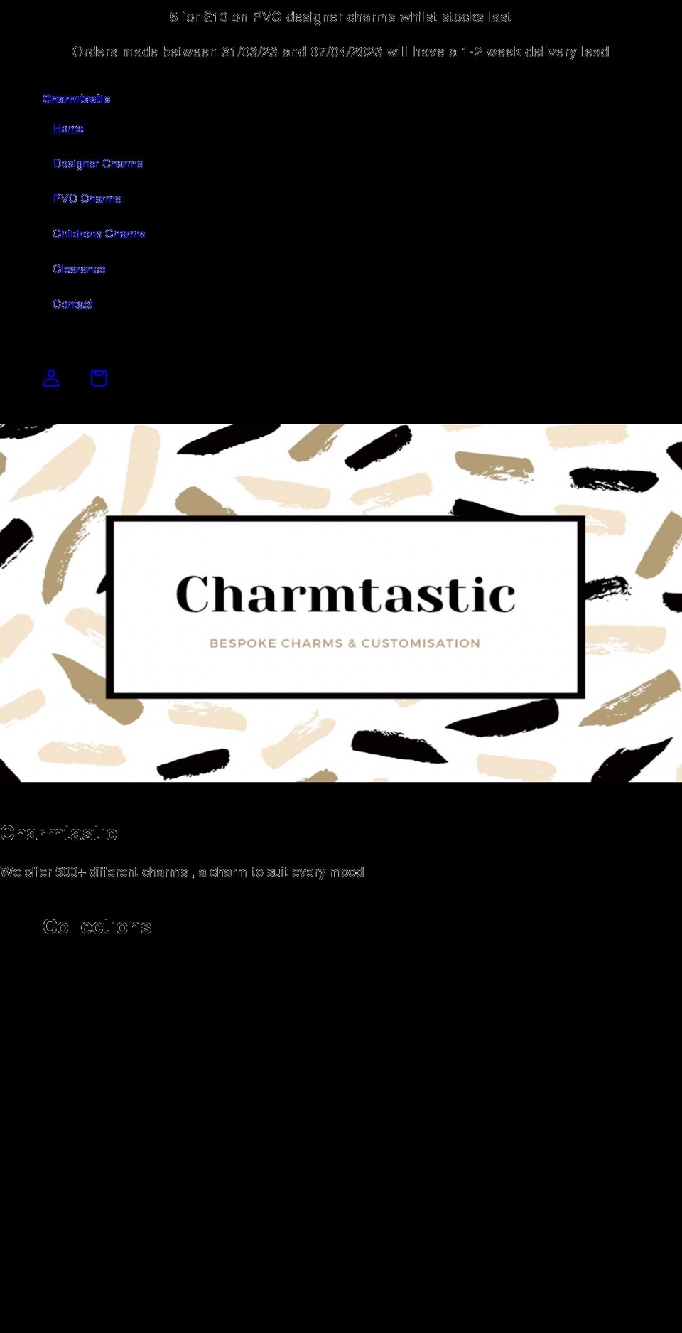 charmtastic.net shopify website screenshot