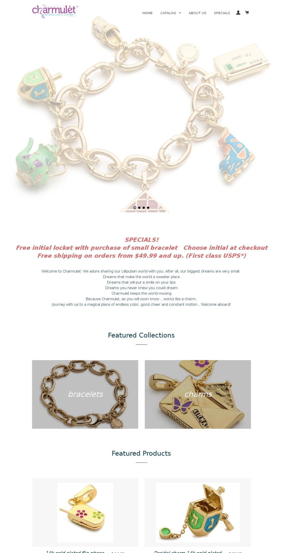 charmulet.com shopify website screenshot