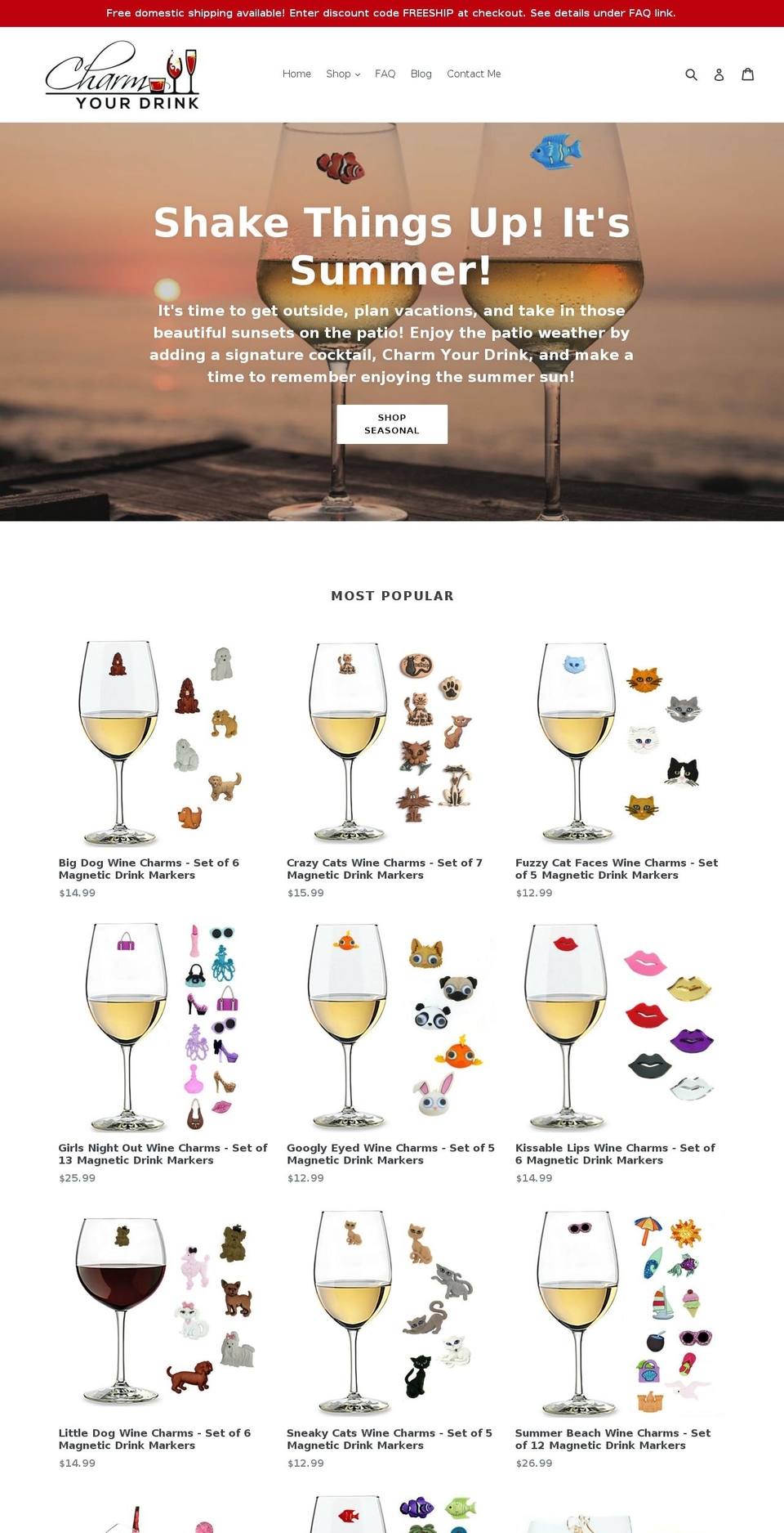 charmyourdrink.com — Shopify storefront screenshot