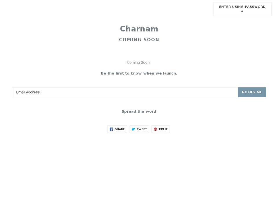 charnam.com — Shopify storefront screenshot