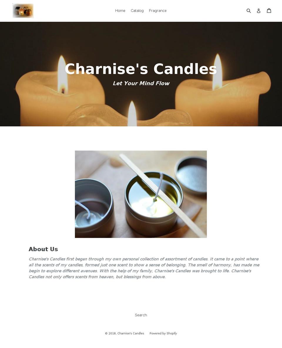 charnisescandles.com — Shopify storefront screenshot