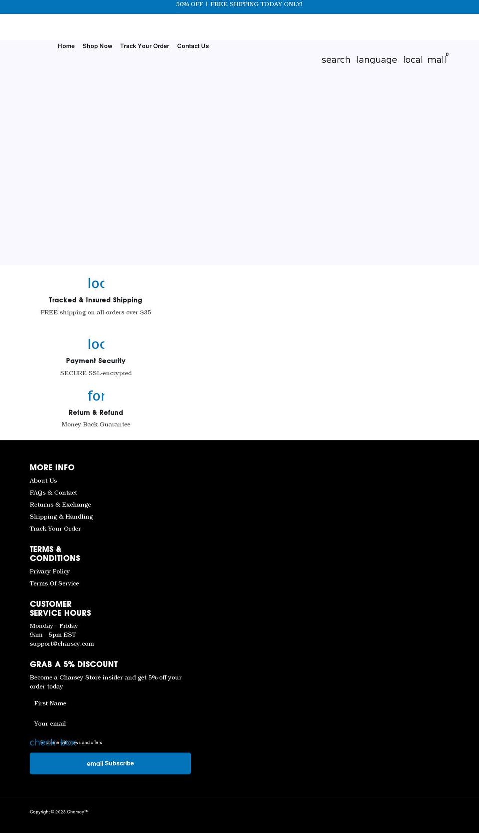 charsey.com shopify website screenshot