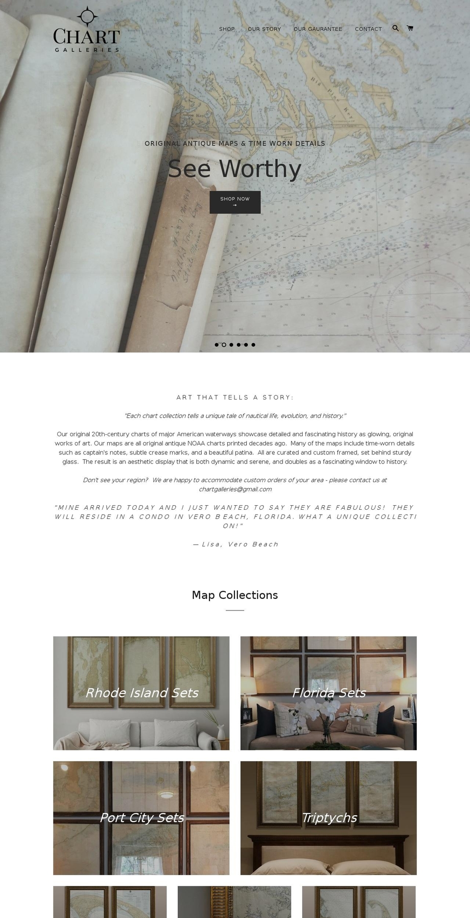 chartgalleries.com shopify website screenshot