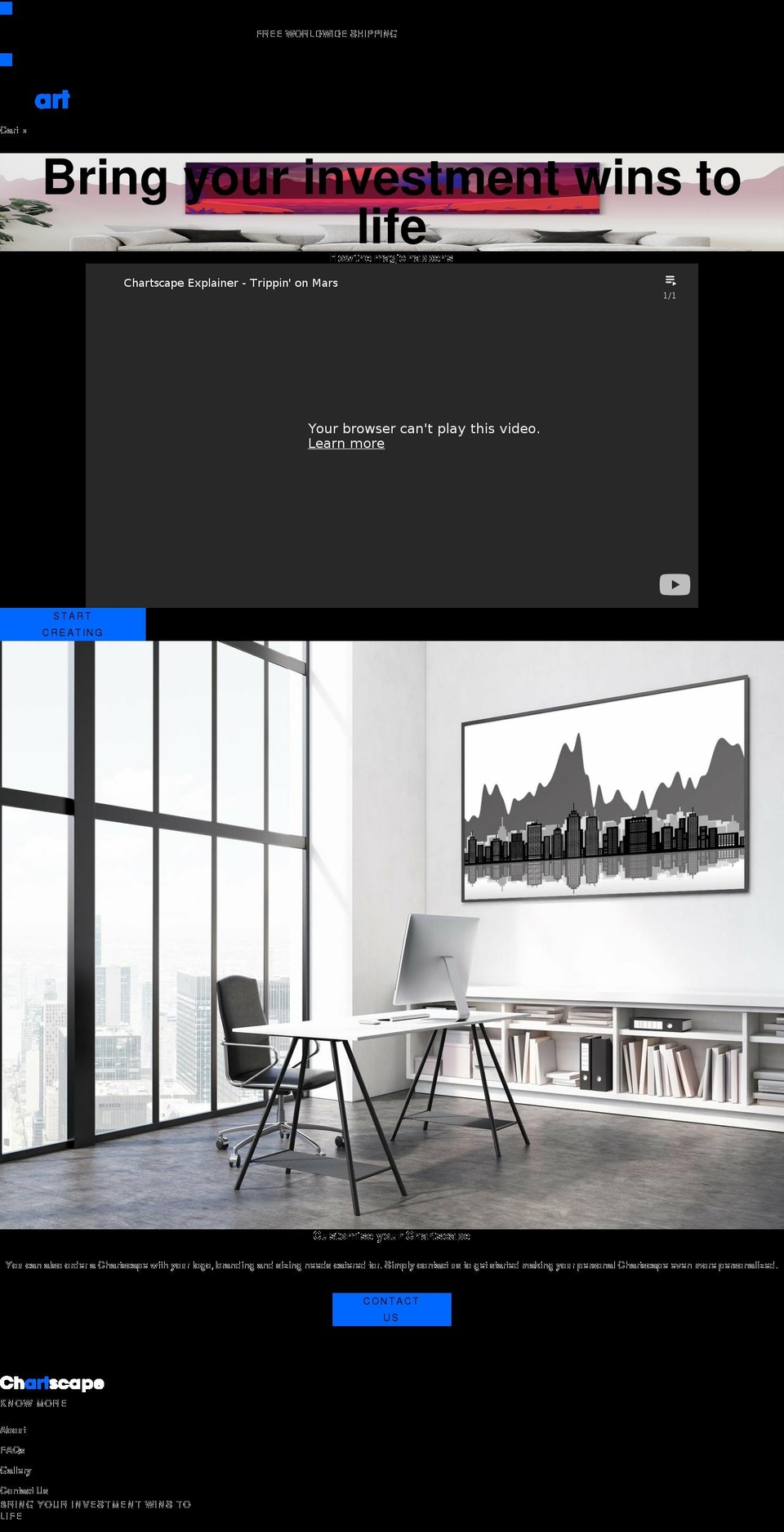 chartscape.app shopify website screenshot