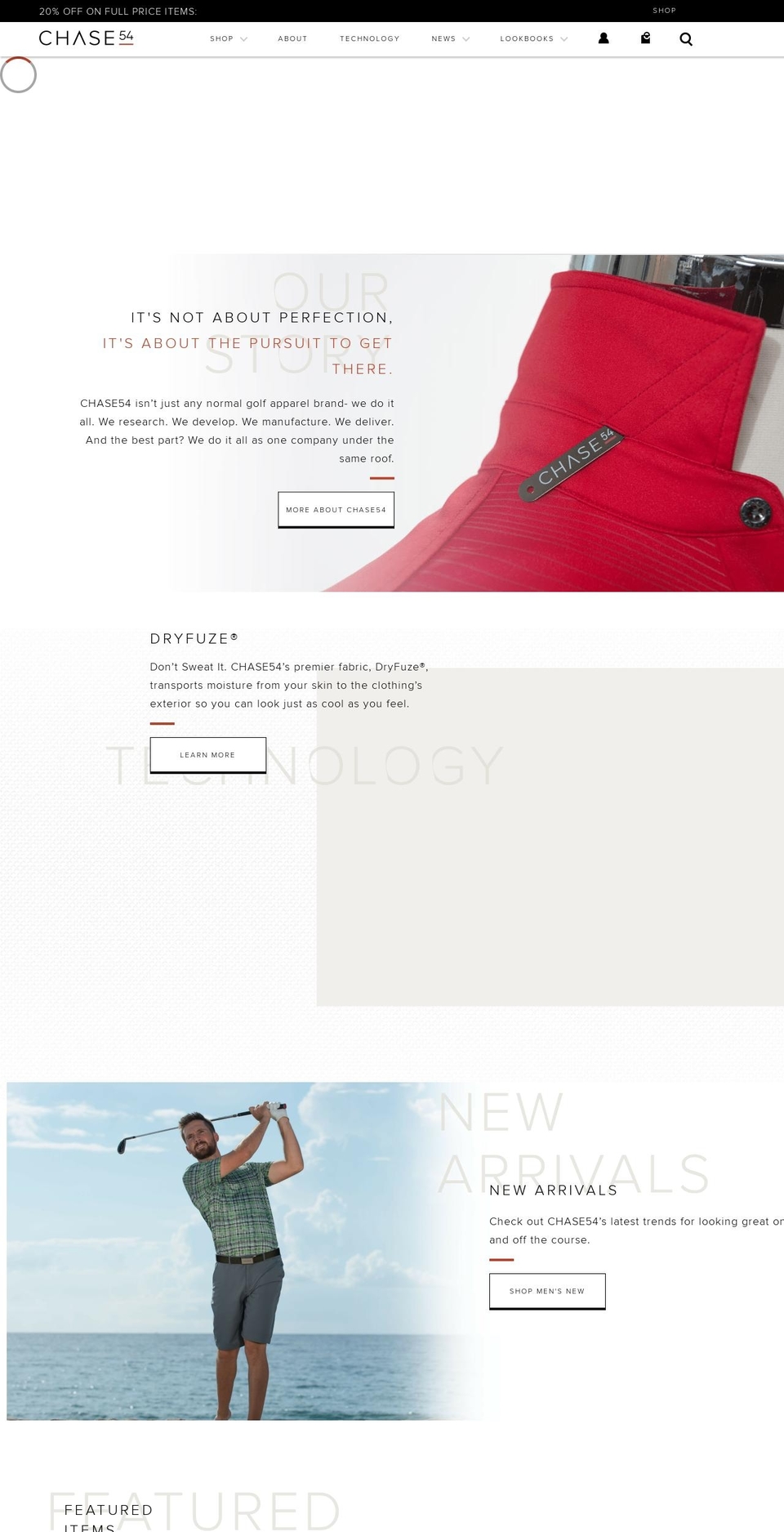 chase54.com shopify website screenshot