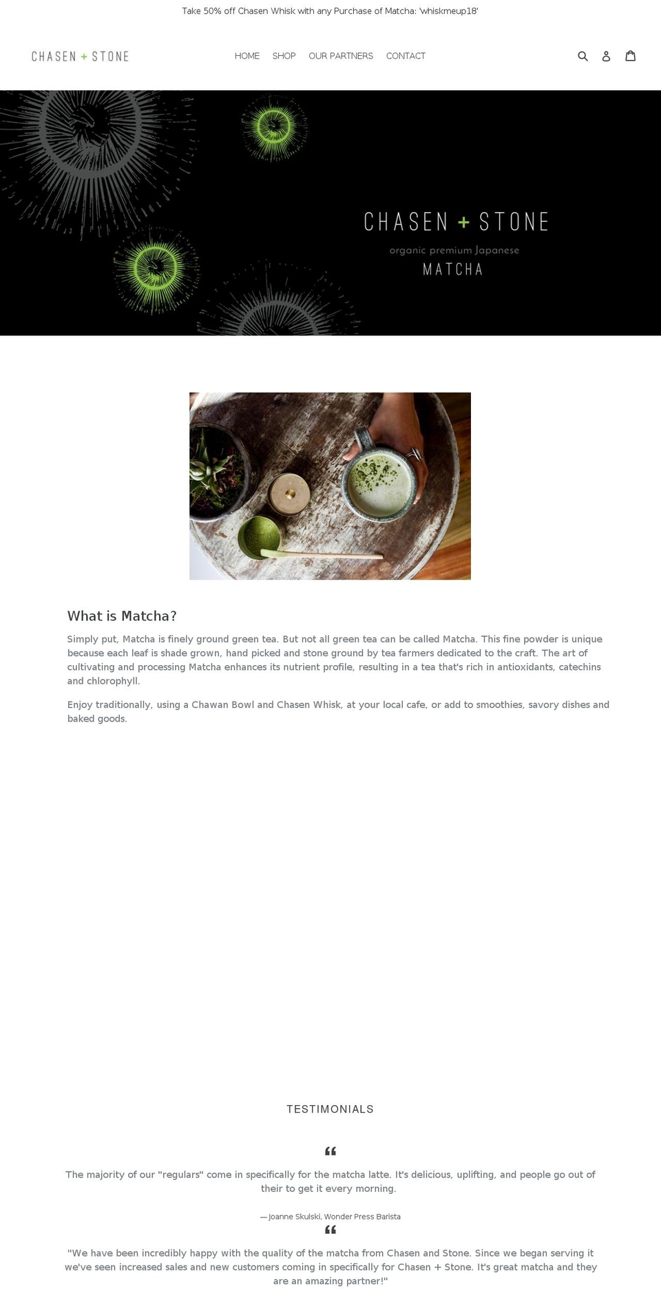 chasenandstone.com — Shopify storefront screenshot