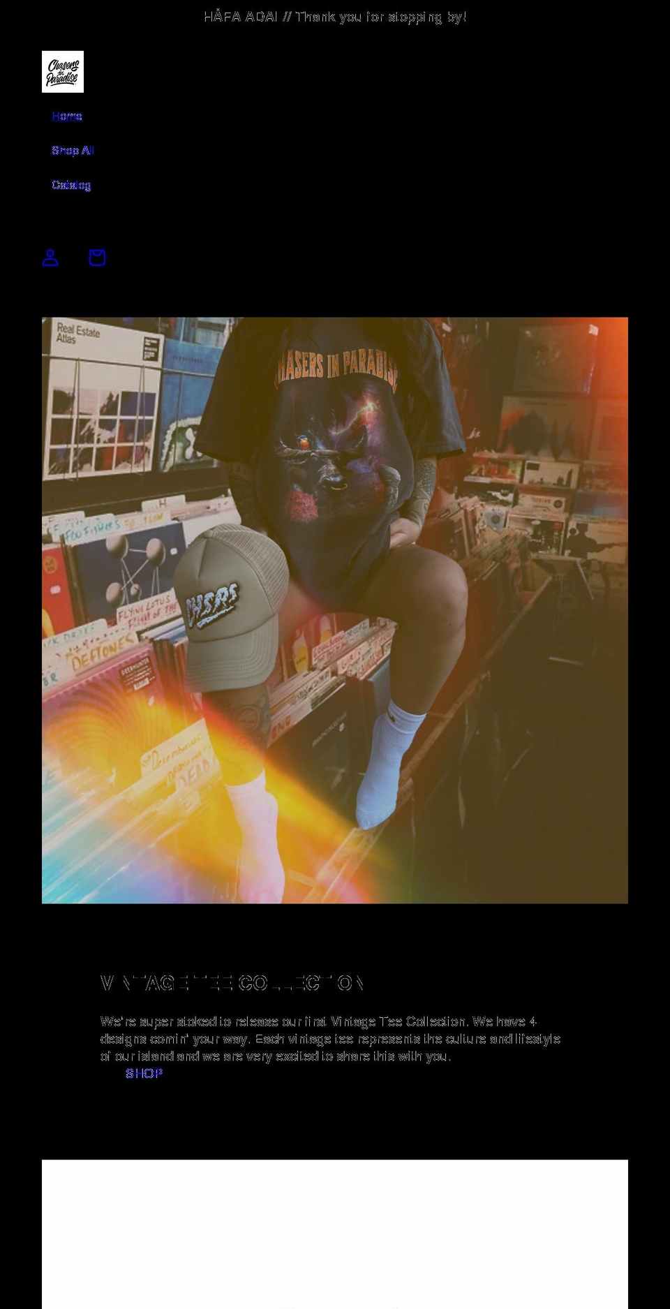 chasersinparadise.com shopify website screenshot