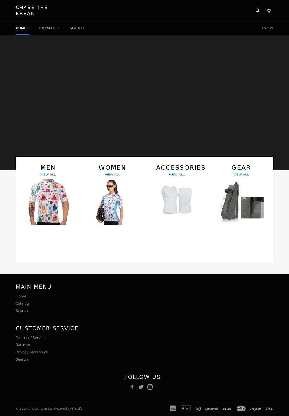 chasethebreak.com — Shopify storefront screenshot