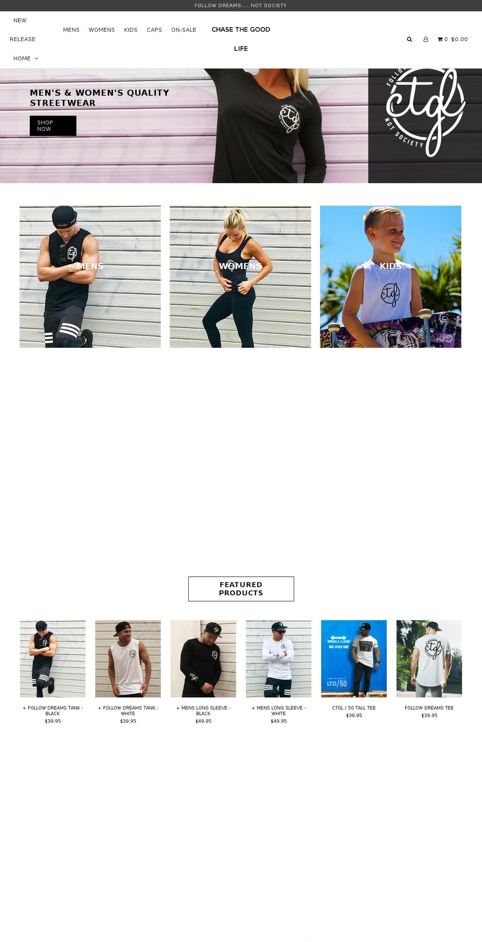 chasethegoodlife.com shopify website screenshot