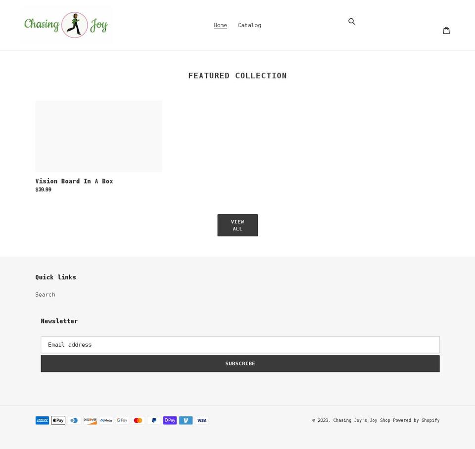 chasing-joys-joy-shop.myshopify.com shopify website screenshot