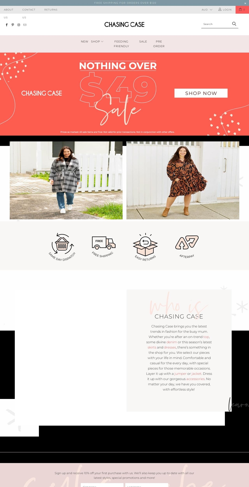 chasingcase.com.au shopify website screenshot
