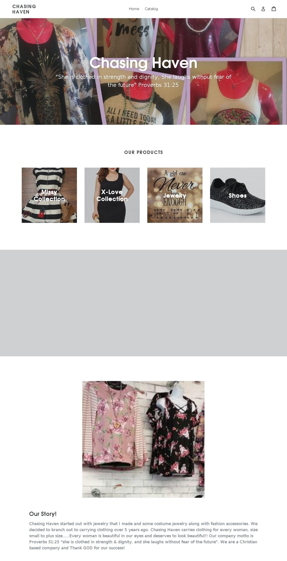 chasinghaven.com — Shopify storefront screenshot