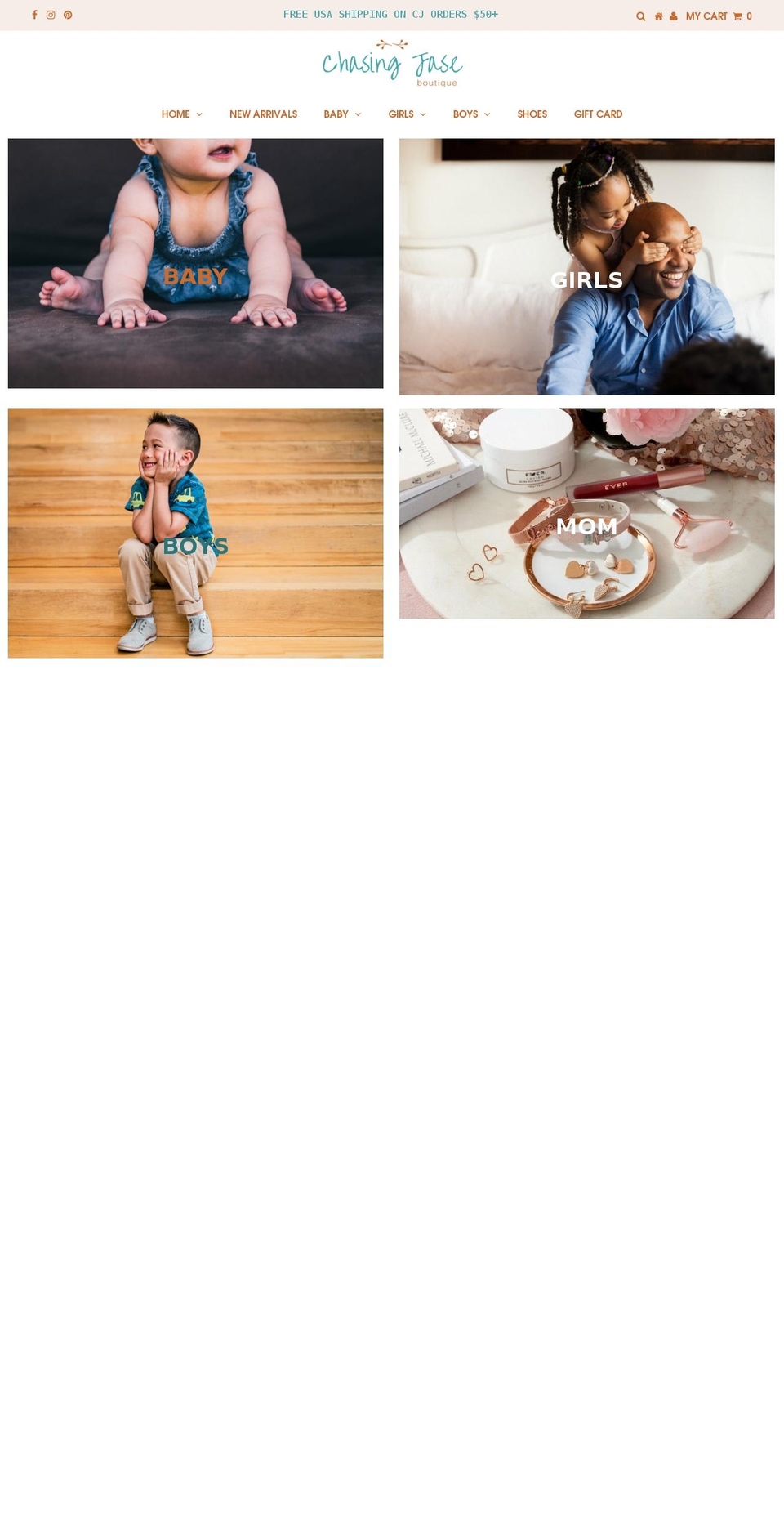 chasingjase.com — Shopify storefront screenshot