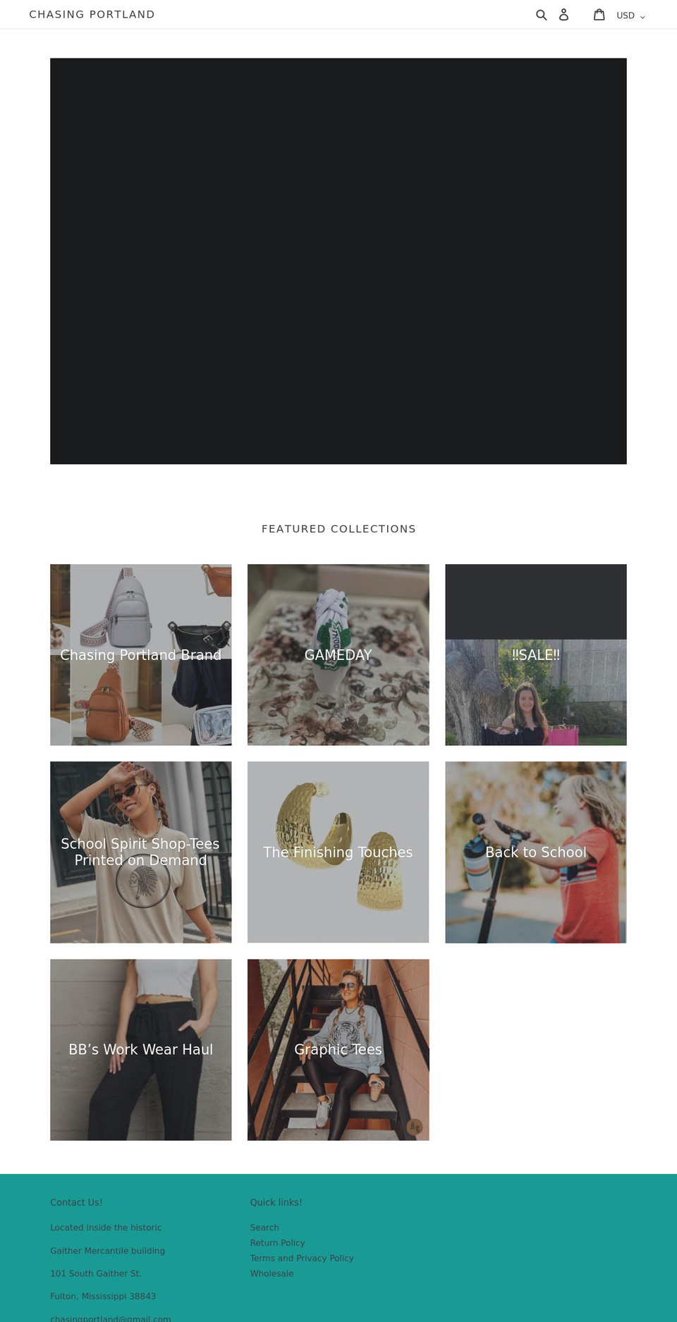 chasingportland.com shopify website screenshot