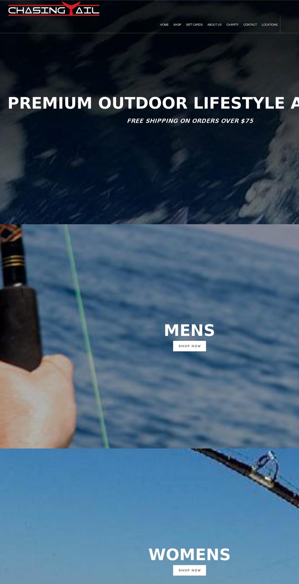 chasingtail.com shopify website screenshot